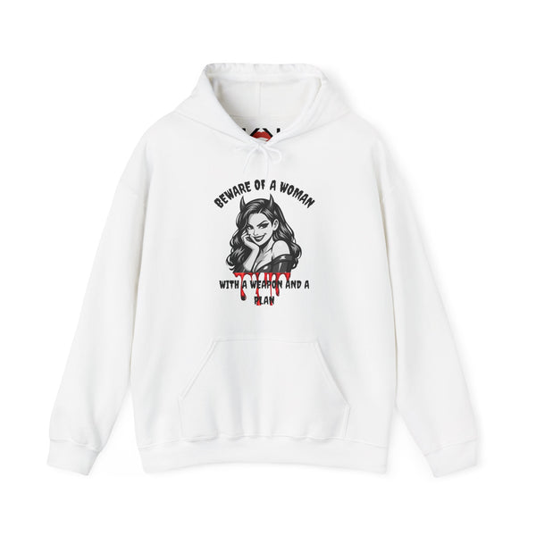 Beware of a Woman with a Weapon and a Plan Hoodie