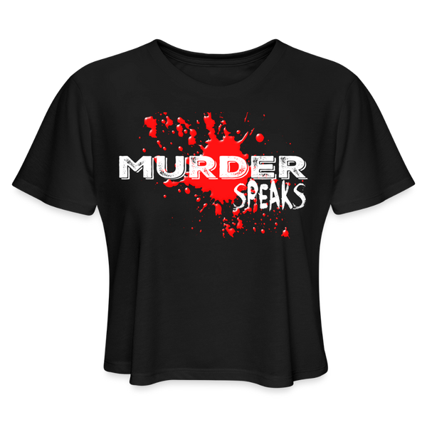 Murder Speaks Crop Top - black