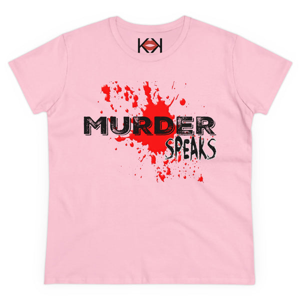 women's pink murder cotton tee