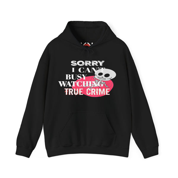 Sorry I Can't Busy Watching True Crime Hoodie