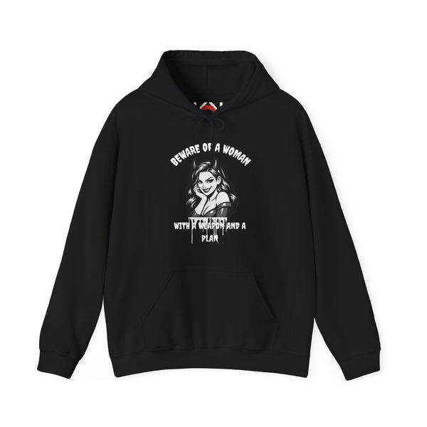 Beware of a Woman with a Weapon and a Plan Hoodie