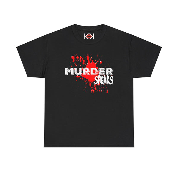 black unisex murder t-shirt