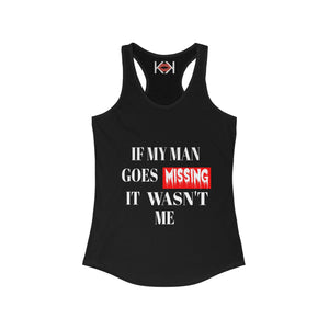 front of women's black murder tank top