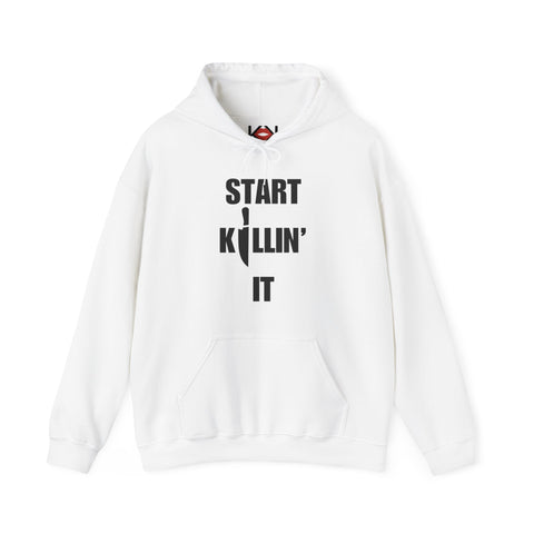 white Start Killin' It murder hoodie