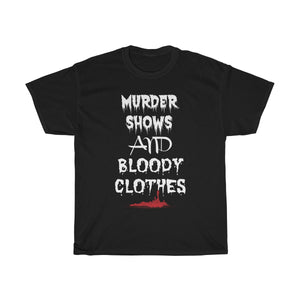 black unisex true crime t-shirt
